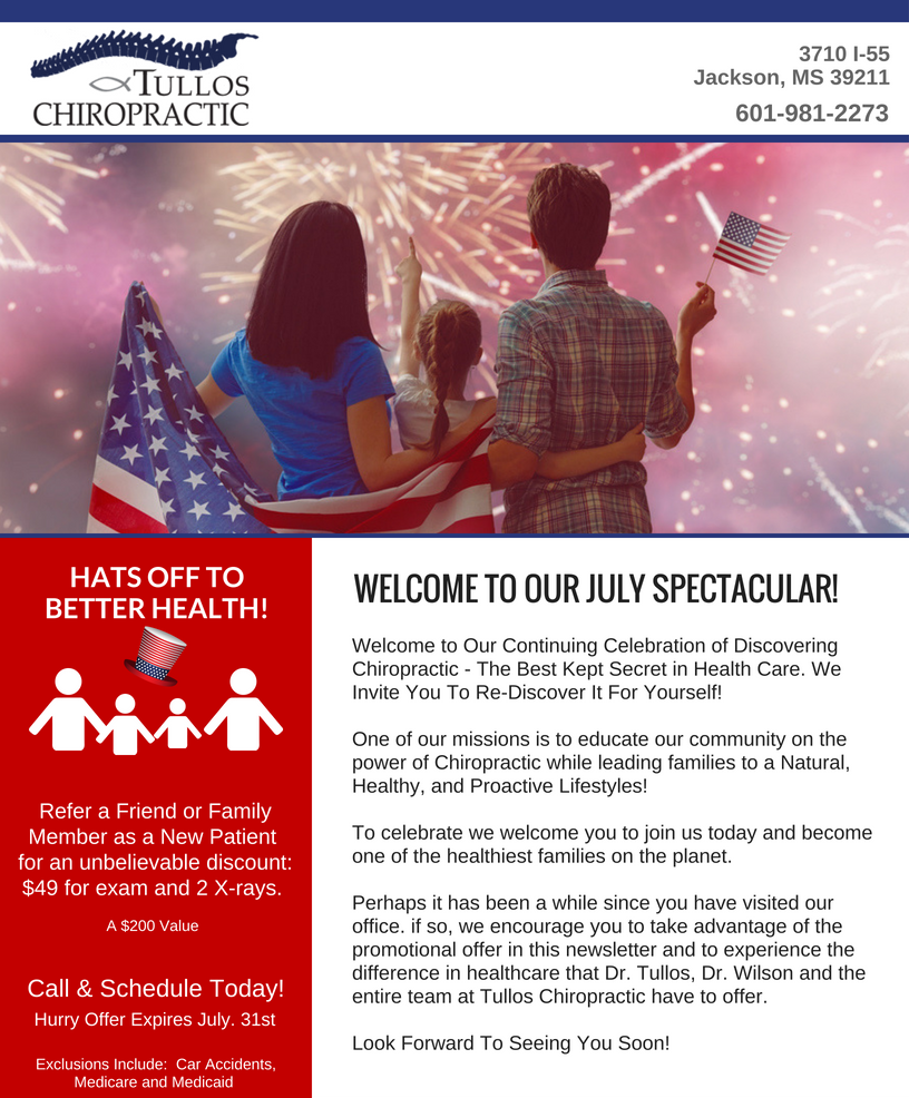 Welcome To Our July Spectacular!